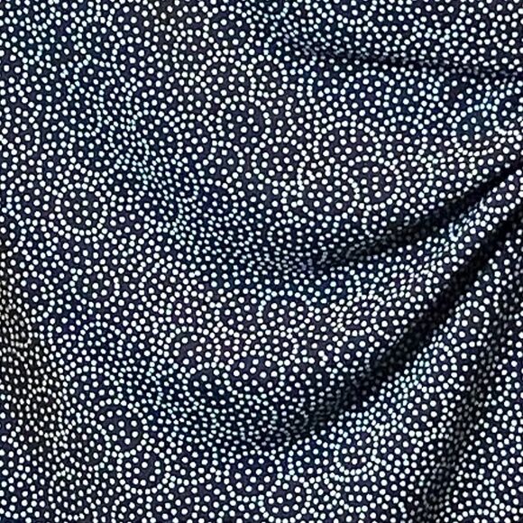 New York & Co Wm’s Sz Sm Black White Dot Design Side Buckle Faux Wrap Dress - Picture 3 of 5